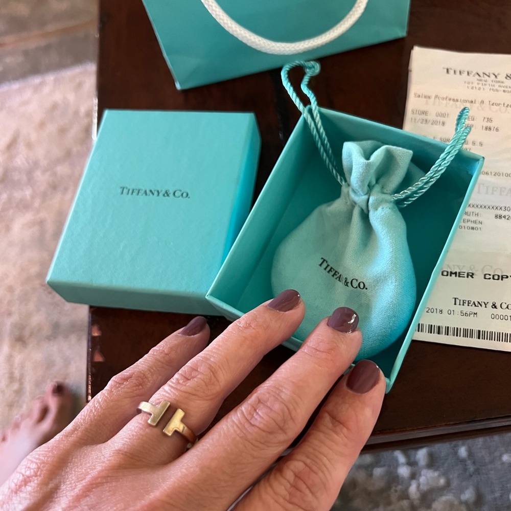 Authentic Tiffany’s T ring sterling.